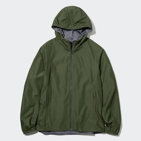 Uniqlo Jaket Pria Parka Reversible Olive Co