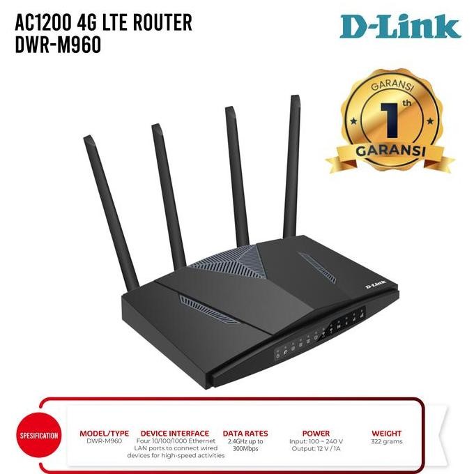 D-Link Dwr-M960 4G Ac1200 Lte Router New Stok
