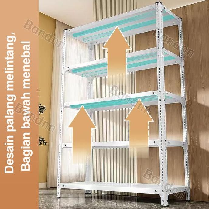 New Product - Rak Baja Cod Upsen 4/5/6 Lapisan Organizer Penyimpanan Berat Rak Gudang Stainless Rack