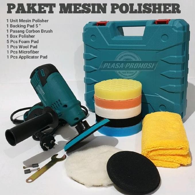 Mesin Poles Rotary Paket Dengan Busa Poles Tinggal Pakai