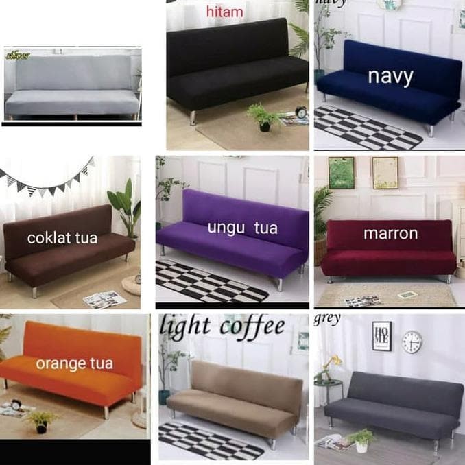 Ready Sarung Sofa Bed Polos Cover Sofa Bed Polos
