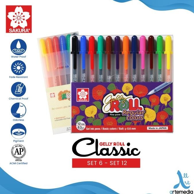 

Produk Baru!! Pulpen Warna Sakura Gelly Roll Classic Color Set Gel Pen Bolpen