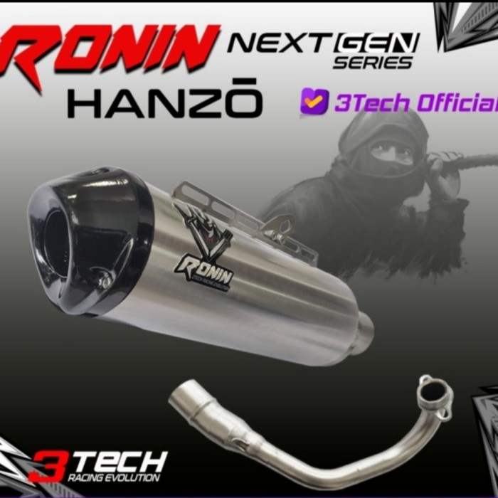 Knalpot Racing 3 Suara 3Tech Nextgen Ronin Hanzo Fullset Original #Gratisongkir #Sale #Discount
