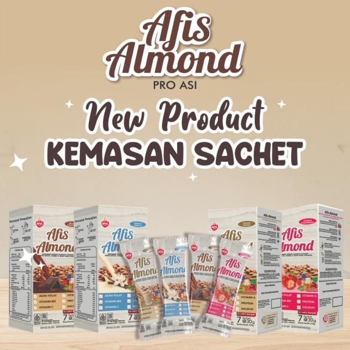 

[ new - kemasan sachet ] afis life booster pelancar asi susu almond termurah