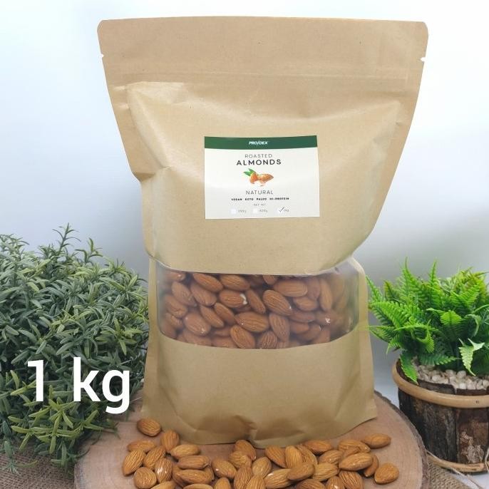 

roasted almonds / kacang almond panggang 1kg - diet, snack, sehat, termurah