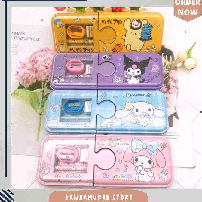 

Produk Baru!! Kotak Pensil Pulpen Kuromi Melody 2 Tingkat / Kotak Pensil Set Sanrio
