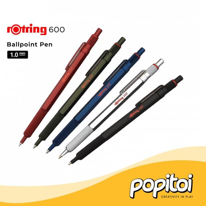 

Rotring 600 Series Ballpoint Pen 1.0 Mm Pulpen Metal Stok Terbatas