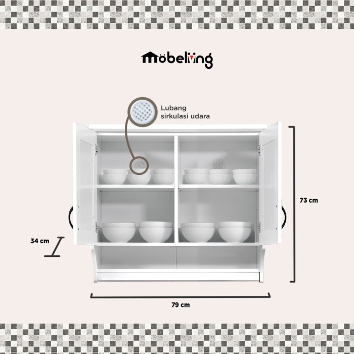 KITCHEN SET ATAS 2 PINTU VENEZIA