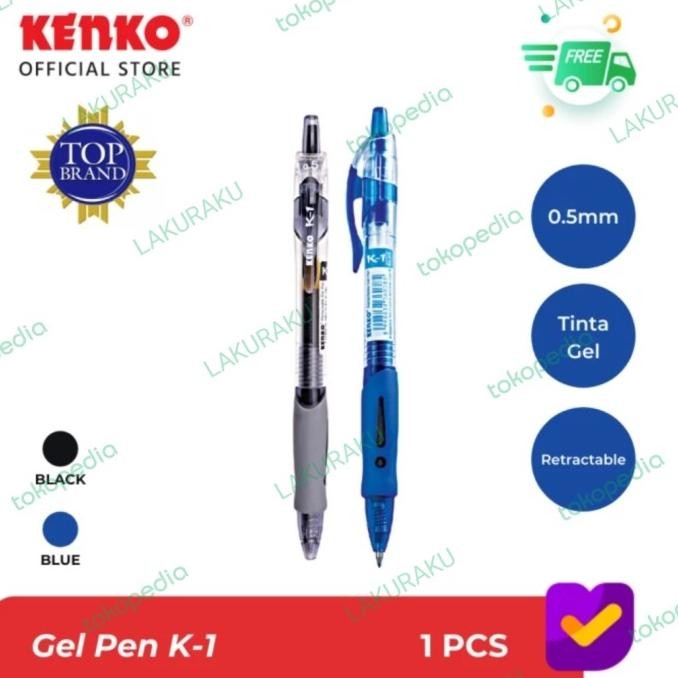 

Produk Baru!! PULPEN KENKO K-1 RETRACTABLE GEL PEN 0.5MM / BALLPEN CETREK