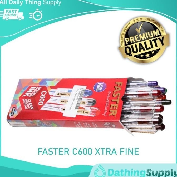 

Produk Baru!! Pulpen Faster C600 Ballpoint / Pena Pen 0.7mm isi 12 PCS