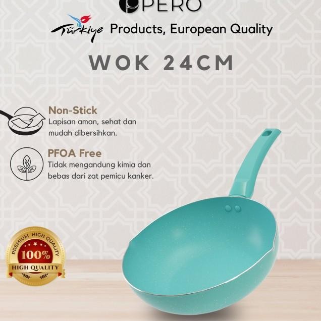 Pero Wajan Wo Pan Granite 24Cm Anti Lenget