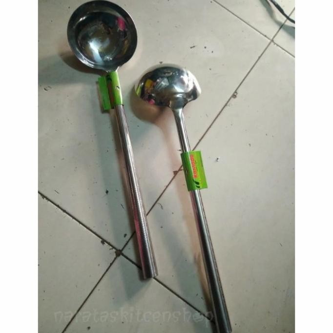 Irus Kuah Stainless 40 cm Tebal / Sendok Sayur Panjang Jumbo Komodo 40 AS76
