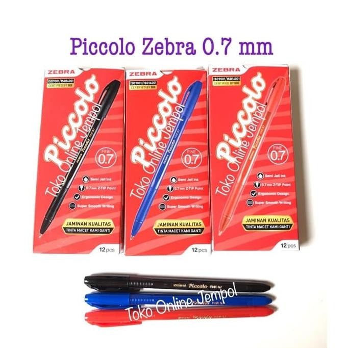 

Produk Baru!! 12pcs 0.7 Pulpen Piccolo Zebra Pen Lusinan 0,7 Ballpoint jel ATK889ZB