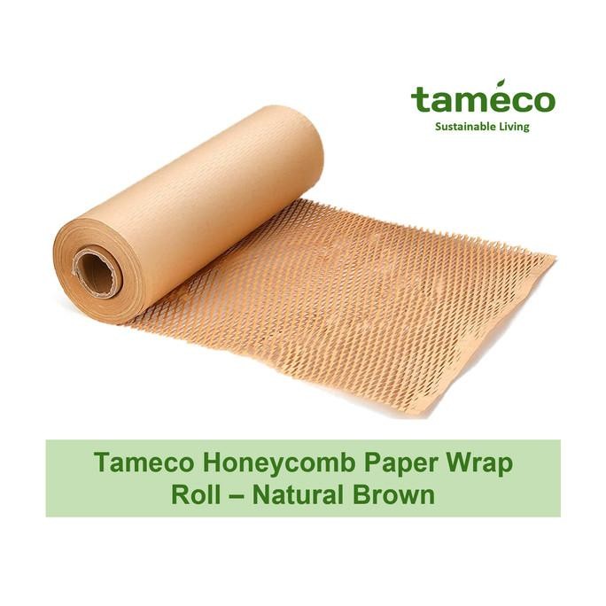 Roll 50M & 100M-Tameco Honeycomb Paper Wrap-Natural Brown-Eco Friendly