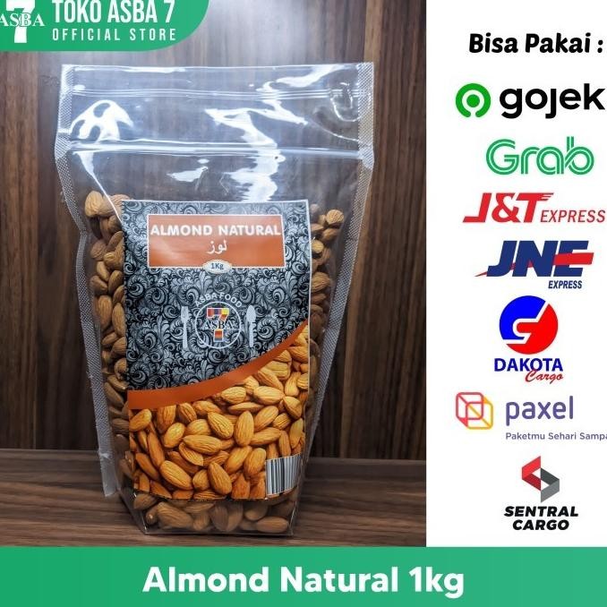 

asba kacang almond natural 1kg termurah