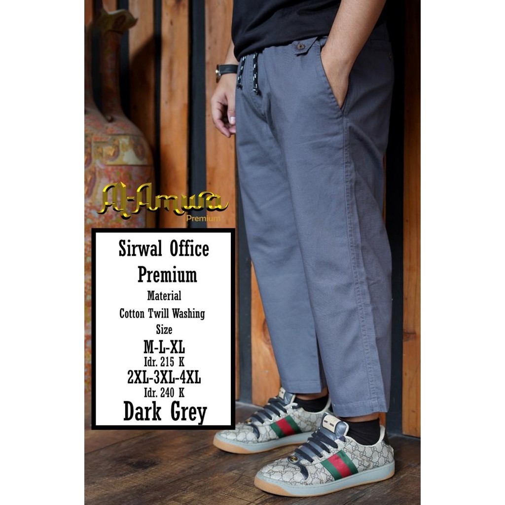 New 100% Originalll Celana Sirwal Pria Premium Al Amwa Katun Twill Washing Terlaris Best Quality Asl
