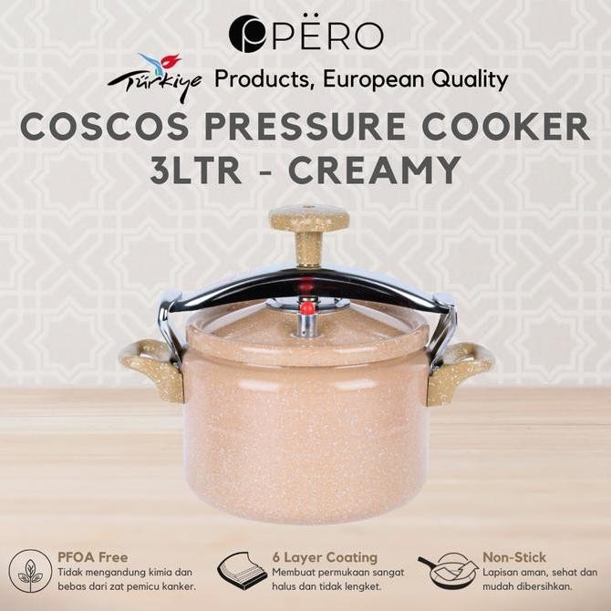 Siap Kirim [Spesial Jordi Onsu] Pero Biogranite Pressure Cooker 4LT 20cm / Panci Presto Kukus Multin