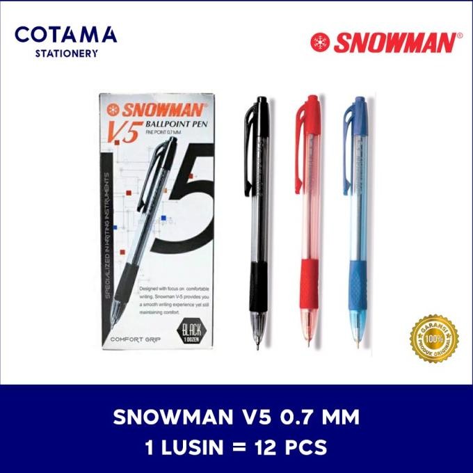 

Produk Baru!! Pulpen Snowman V5 0.7 mm - 1 lusin isi 12 pcs