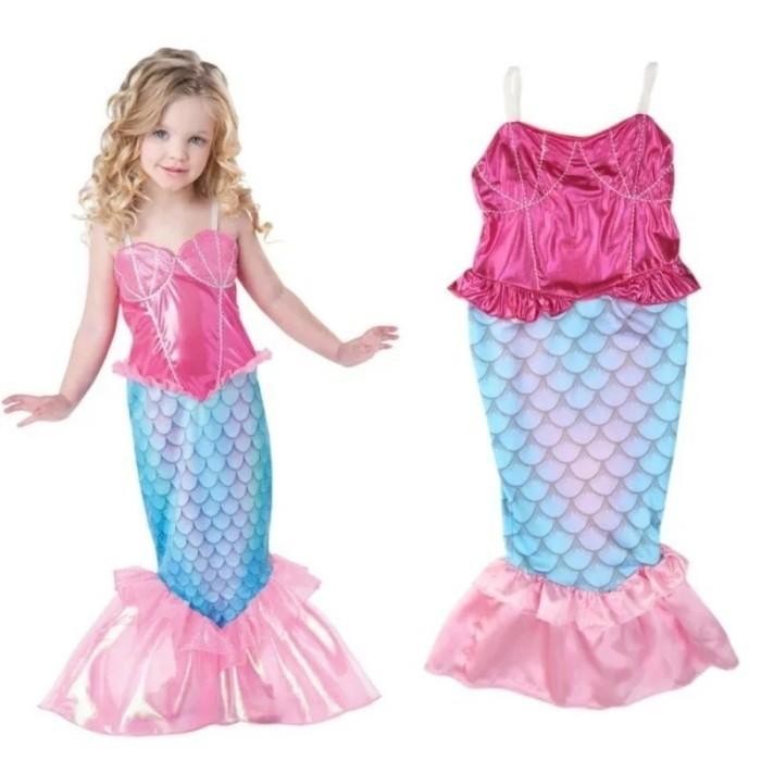 New 100% Originalll [1-7Th] Kostum Putri Duyung Panjang Baju Renang Anak Long Mermaid Terbaru Best Q