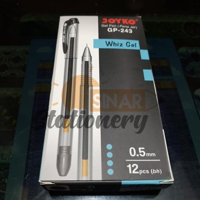 

Produk Baru!! Pulpen GP 243 Whiz Gel Joyko 0.5 Hitam 1pak isi 12pc