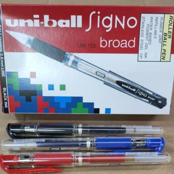 

Produk Baru!! pulpen gell uniball signo broad UM-153 ink 1.0