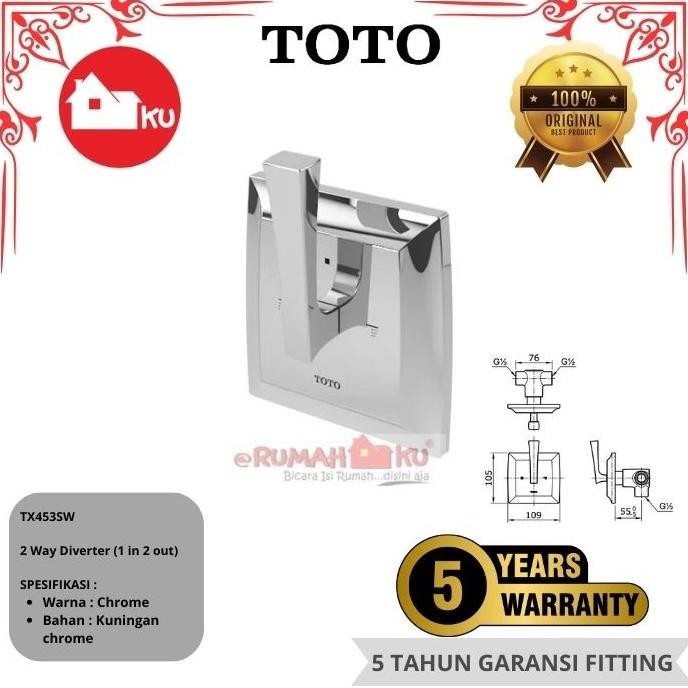 Diverter Shower TOTO TX453SW 2 Way Diverter