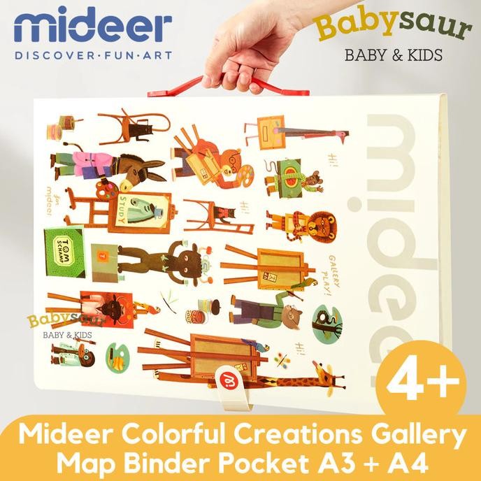 sale mideer colorful creations gallery map binder pocket a3 a4 storage binder