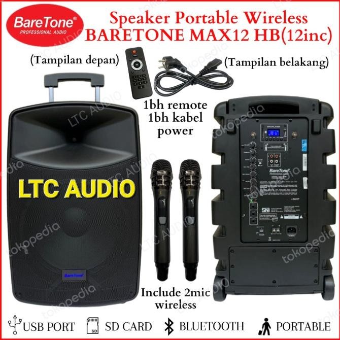 PORTABLE WIRELESS BARETONE MAX 12HB / BARETONE MAX12HB / MAX 12 HB Terlaris