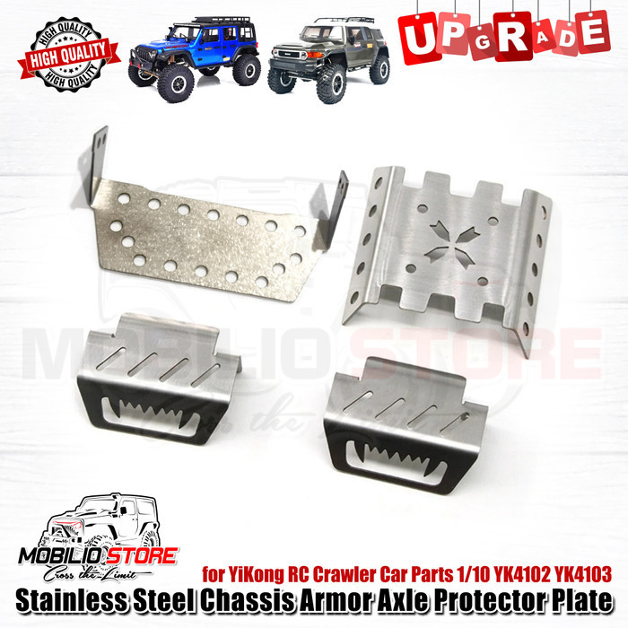 Murah Chassis Armor Axle Protector Plate for YiKong YK4102 YK4103 1/10 Scale Non COD