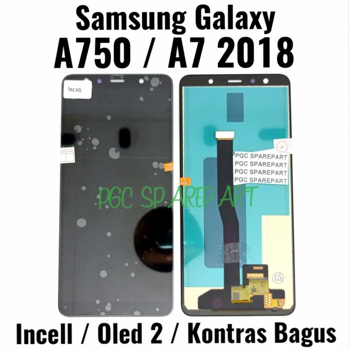 LCD Touchscreen Fullset Oled 2 Kontras Bagus - Samsung A7 2018 A750
