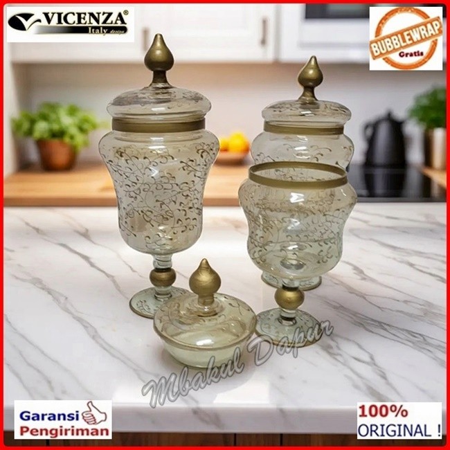 Toples Sultan Toples Turki Toples Kaca Lebaran Set 3 Pc Vicenza V 407