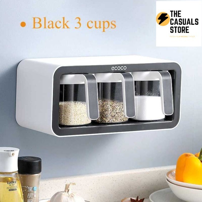 TERLARIS SET TEMPAT BUMBU DAPUR BISA TEMPEL DINDING