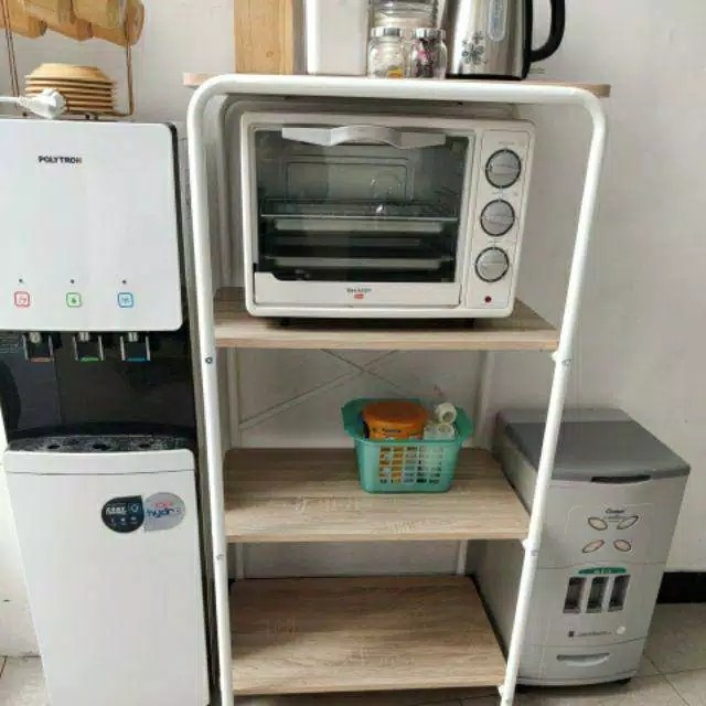 RAK BESI SERBAGUNA RAK DAPUR MICROWAVE OVEN RAK KANTOR RAK LAUNDRY