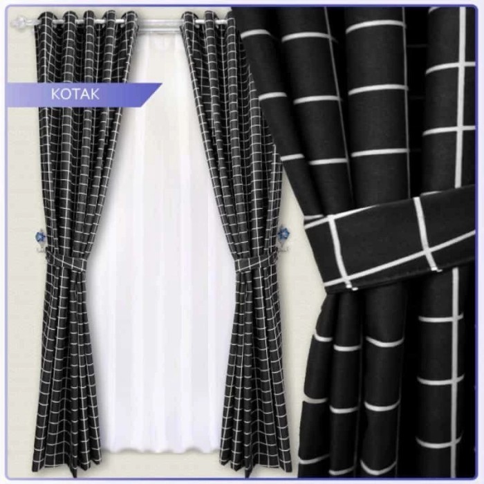 SALE GORDEN JENDELA PINTU MOTIP KOTAK GARIS MINIMALIS/ GORDEN SMOKRING/ GORDEN