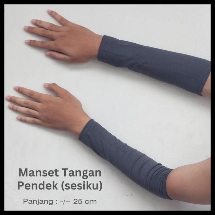 Manset Tangan Wanita Pria Hijab Pendek Siku Premium Muslim Bahan Rayon Best Seller