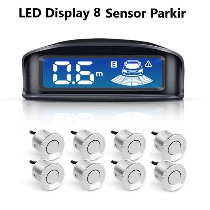 Sensor Parkir Depan Belakang 8 Titik LED Display | Sensor Mobil Mundur