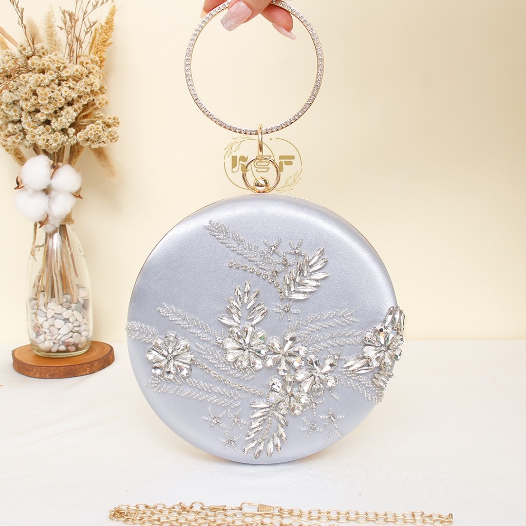 Tas PESTA Wanita Adena 1072/ HandBag / Tas Kondangan Bulat / CLUTCH Dinner Bag / Eveningbag 1072