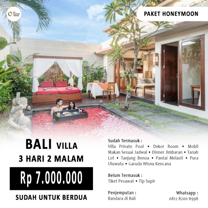 

TERBARU Paket Honeymoon Private Pool Bali 3H2M PROMO!