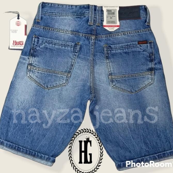 CELANA JEANS PENDEK HUGO GHOST PREMIUM Terlaris