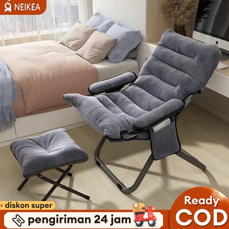 Kursi Malas Tempat Tidur Lipat Kursi Lipat Dengan Pijakan Kaki Kursi Santai Malas Portable Kursi San