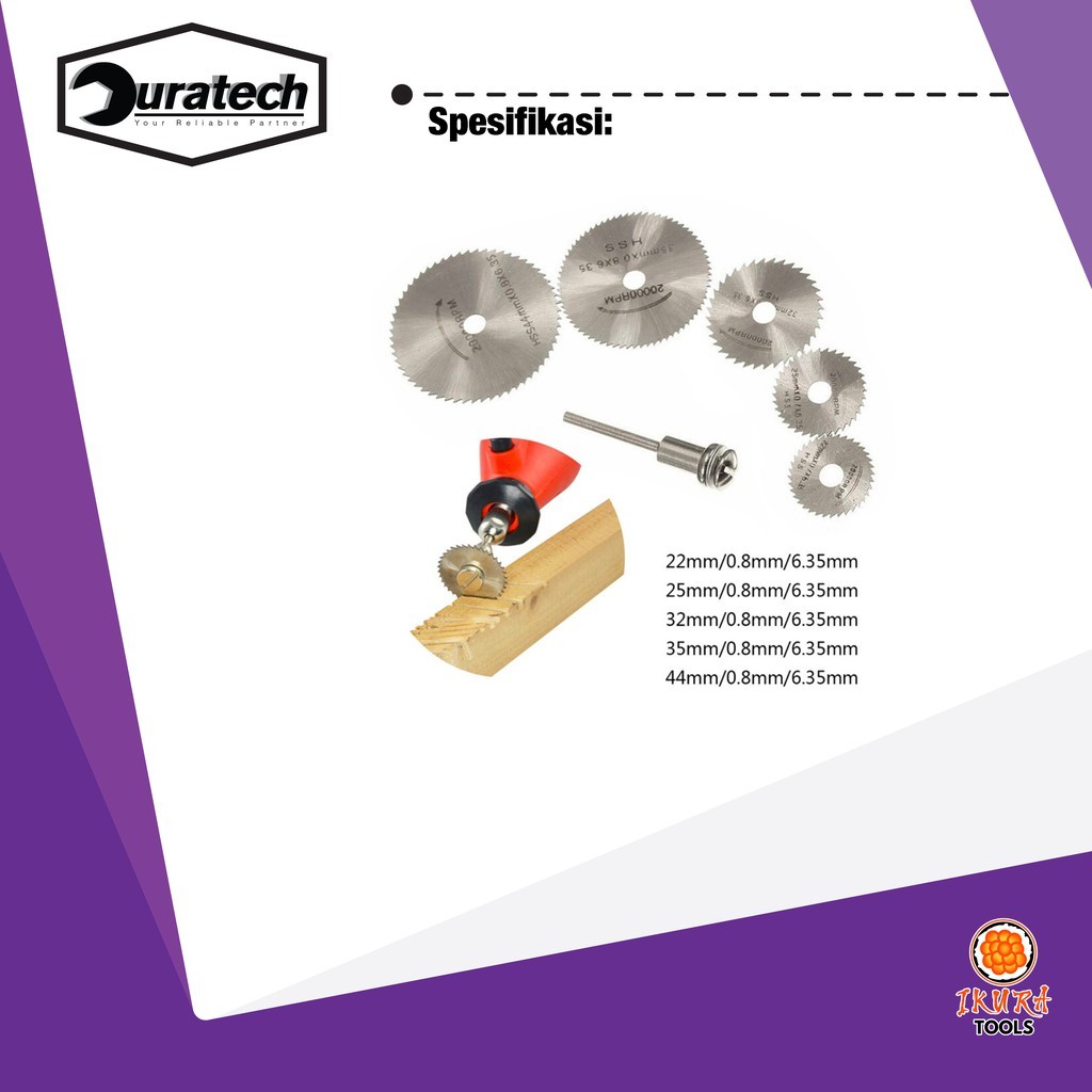 Mata Bor Gergaji Mini Grinder Potong HSS / Mata Gergaji Set 6pcs Mini Die Grinder Dremel Pvc Kayu /