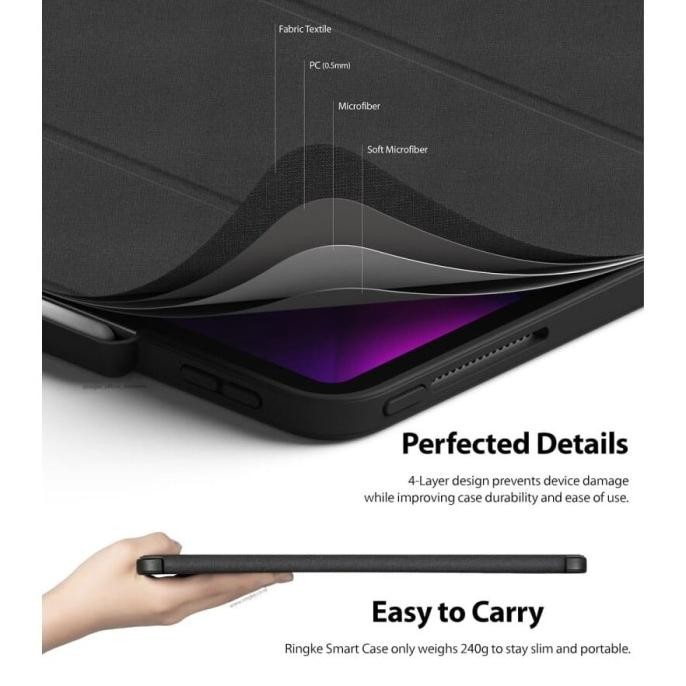 

Terlaris Ringke Ipad Pro12.9 2018 Smart Case Black Folio Book Cover Folding Ready Stok