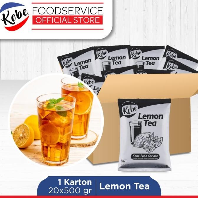 

BARU KOBE LEMON TEA 500GR - MINUMAN SERBUK POWDER - 1 KARTON ISI 20PCS