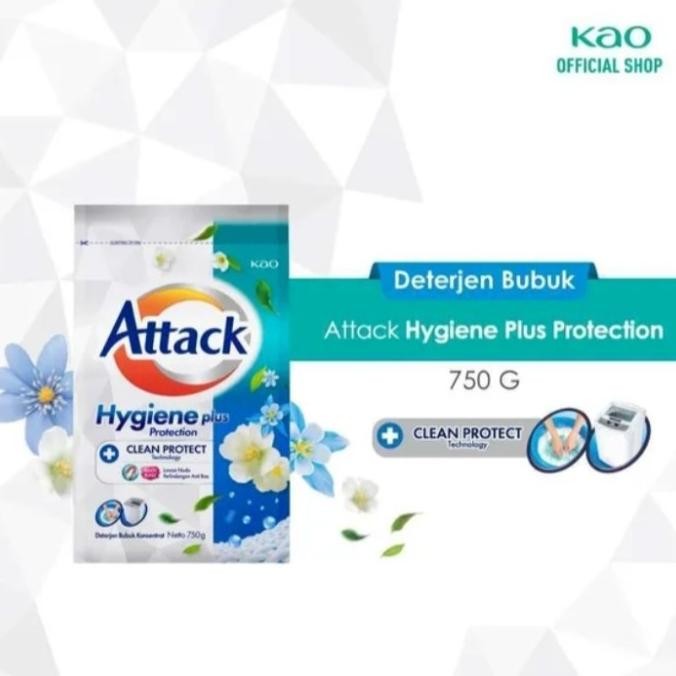 

BARU ATTACK HYGIENE PLUS PROTECTION DETERJEN POWDER 750 GR