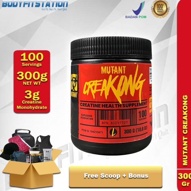 

BARU MUTANT CREAKONG 300 GRAMS / BUBUK CREATINE G GR GRAM KREATIN POWDER