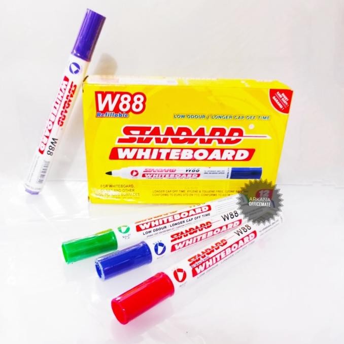 

Spidol Whiteboard Standard W88 Varian Warna Per Pack Termurah