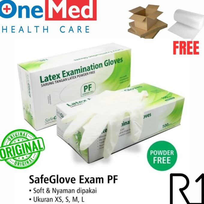 

BARU SARUNG TANGAN LATEX NON POWDER SAFE GLOVE EXAMINATION HANDSCOON