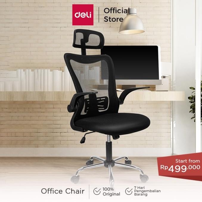 Deli Kursi Kantor / Kursi Kerja Jaring Dengan Senderan Kepala E492X