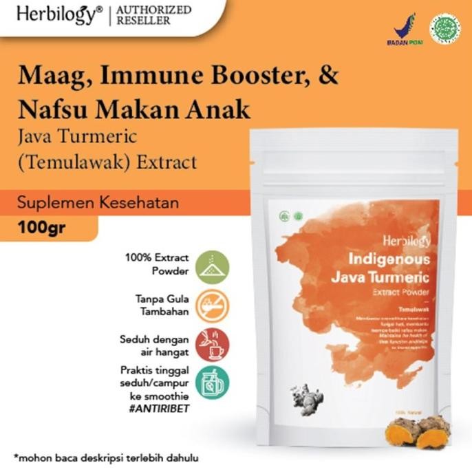 

BARU HERBILOGY INDIGENOUS JAVA TURMERIC EXTRACT POWDER TEMULAWAK BUBUK 100G