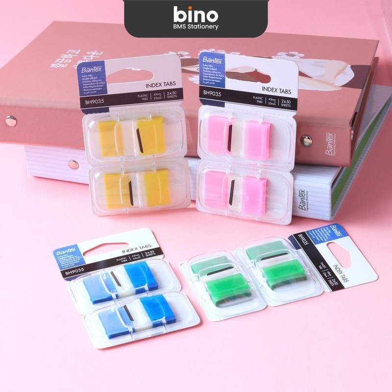 

[BMS Bekasi] Bantex Index Tab Multi Color Plastik / Pembatas / Penanda Halaman 45x25 mm BH9035